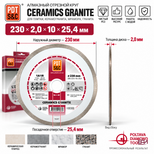 1A1R Ceramics 230 2.0 10 25.4